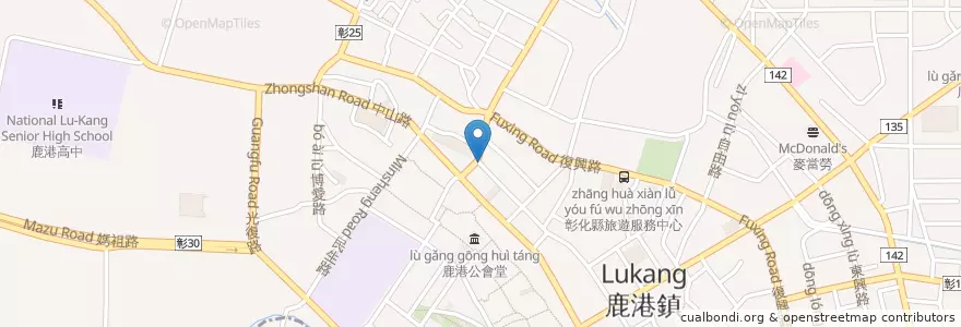 Mapa de ubicacion de Good Love Sunbow創異廚房 en 臺灣, 臺灣省, 彰化縣, 鹿港鎮.