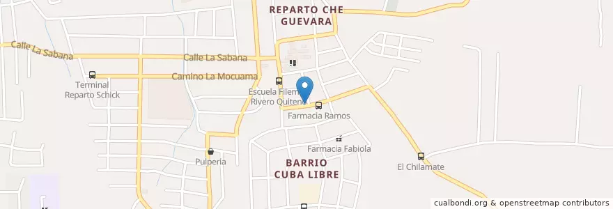 Mapa de ubicacion de Bar Moreno en Никарагуа, Departamento De Managua, Managua (Municipio).