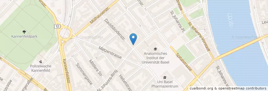 Mapa de ubicacion de Taverne Johann en Suíça, Basel-Stadt, Basileia.