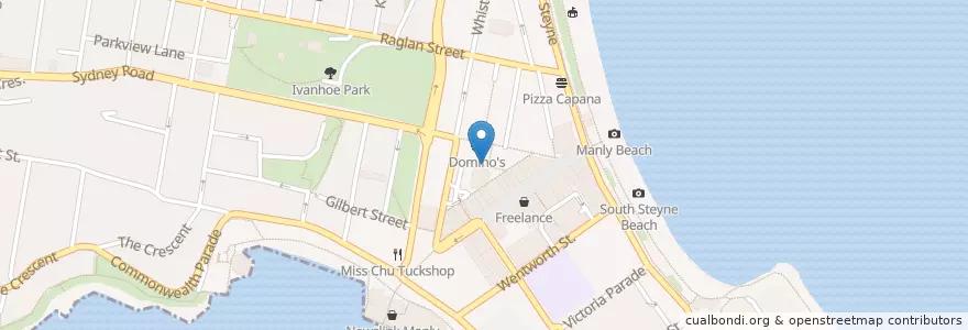 Mapa de ubicacion de Donny's en Australia, New South Wales, Sydney, Northern Beaches Council.