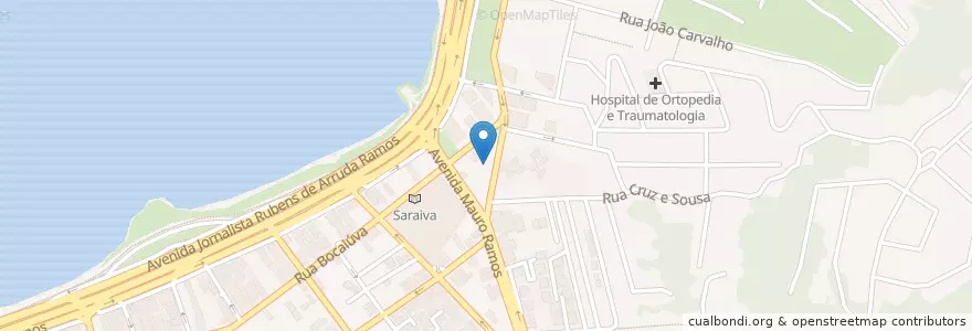 Mapa de ubicacion de Ah Cucaria! en 巴西, 南部, 圣卡塔琳娜, Microrregião De Florianópolis, Região Geográfica Intermediária De Florianópolis, 弗洛里亚诺波利斯.