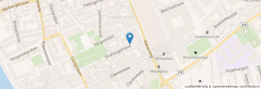 Mapa de ubicacion de Locanda en Suiza, Basilea-Ciudad, Basilea.