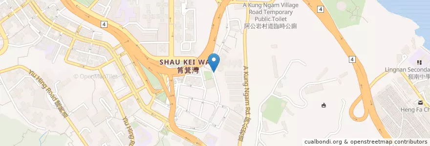Mapa de ubicacion de 為食魚 en 中国, 广东省, 香港 Hong Kong, 香港島 Hong Kong Island, 新界 New Territories, 東區 Eastern District.