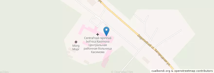 Mapa de ubicacion de Радуга en Russland, Föderationskreis Zentralrussland, Oblast Rjasan, Касимовский Район, Городской Округ Касимов.