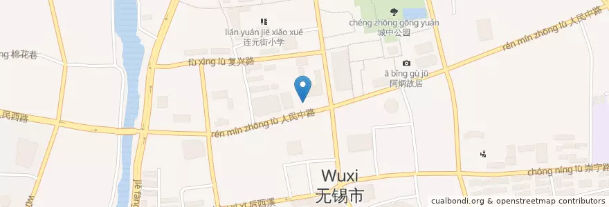 Mapa de ubicacion de JW Clam en China, Wuxi, 梁溪区(Liangxi).