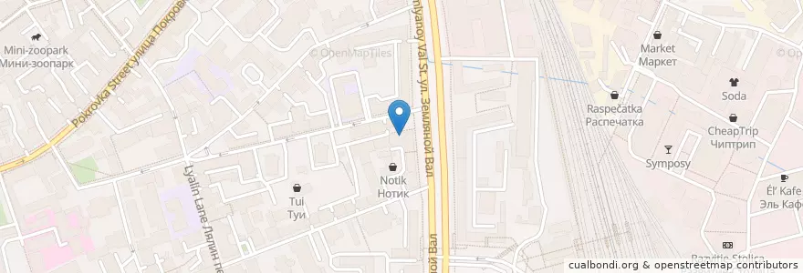 Mapa de ubicacion de Cappuccino Kids en Russie, District Fédéral Central, Moscou, Центральный Административный Округ, Басманный Район.