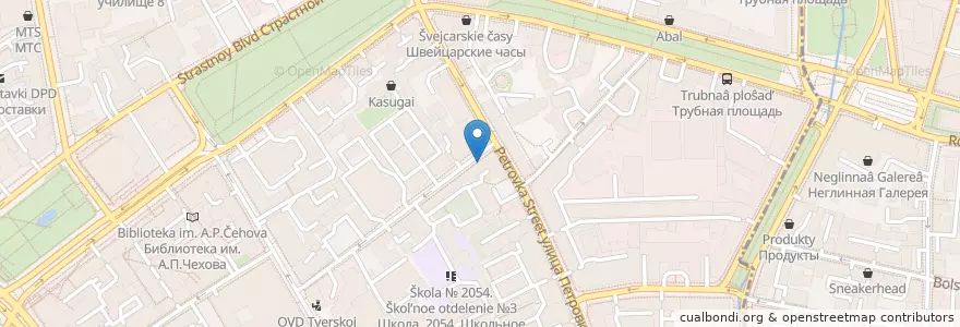 Mapa de ubicacion de Officina en Rusland, Centraal Federaal District, Moskou, Центральный Административный Округ, Тверской Район.