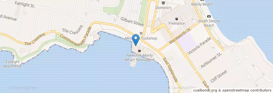 Mapa de ubicacion de Betty Burgers en Australia, New South Wales, Sydney, Northern Beaches Council.