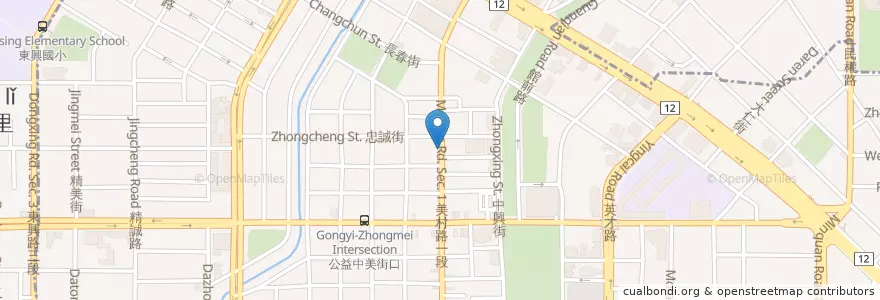 Mapa de ubicacion de Gekiuma Yakitori en Taïwan, Taichung, 西區.