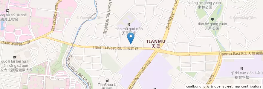Mapa de ubicacion de 餃。麵 en Tayvan, 新北市, Taipei, 北投區.