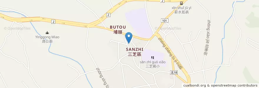Mapa de ubicacion de 三芝消防隊 en 台湾, 新北市, 三芝区.