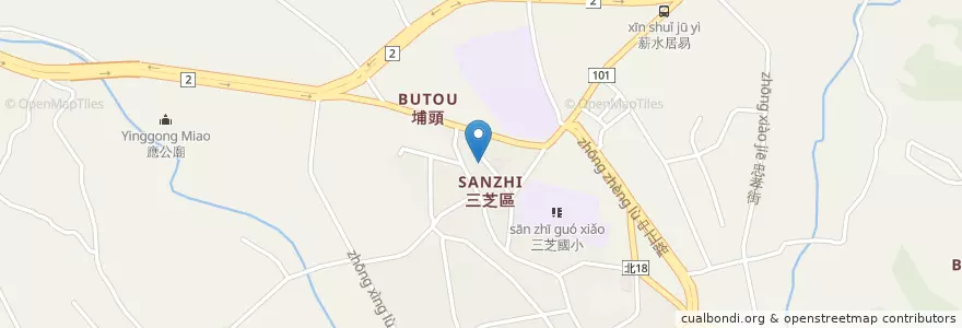 Mapa de ubicacion de 三芝衛生所 en 臺灣, 新北市, 三芝區.