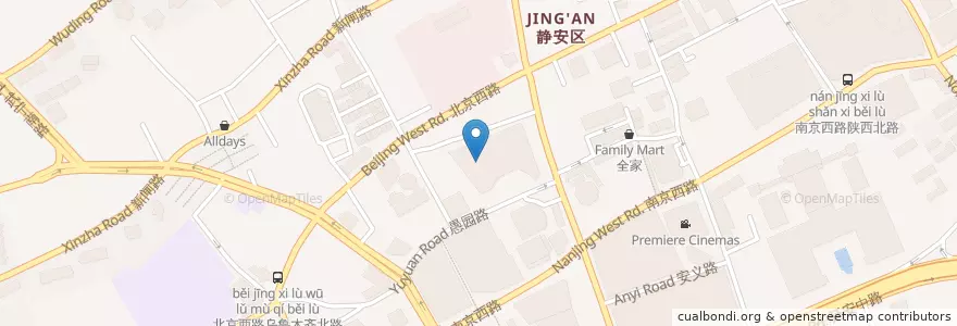 Mapa de ubicacion de 望蓉城 en Çin, Şanghay, Jing'an.