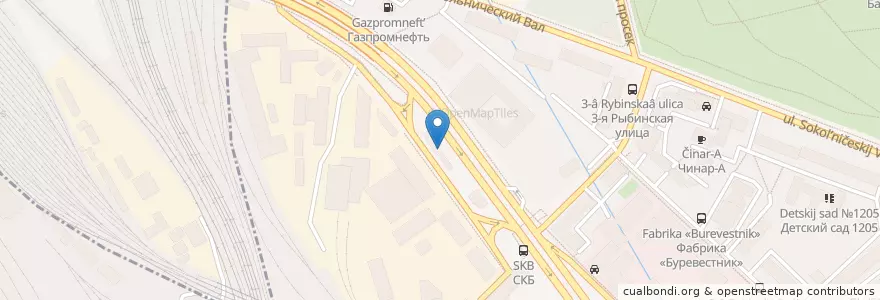 Mapa de ubicacion de Shell en Rusia, Центральный Федеральный Округ, Москва, Центральный Административный Округ, Район Сокольники.