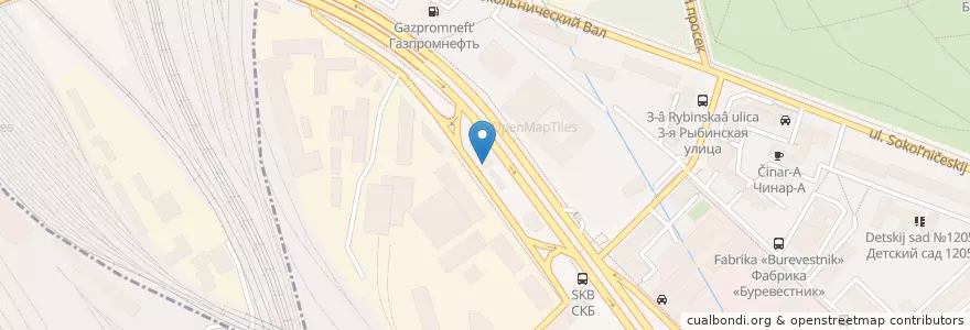 Mapa de ubicacion de Subway en روسيا, Центральный Федеральный Округ, Москва, Центральный Административный Округ, Район Сокольники.