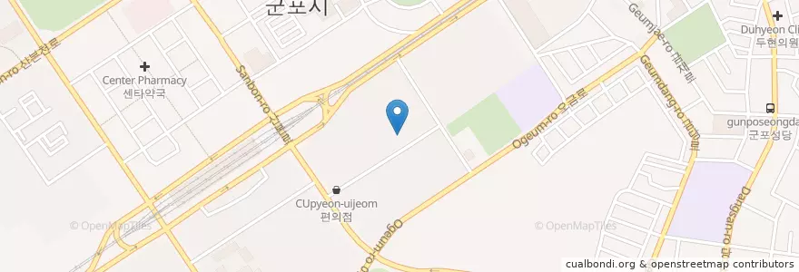 Mapa de ubicacion de 재궁동 en Zuid-Korea, Gyeonggi-Do, 군포시, 재궁동.