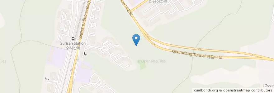 Mapa de ubicacion de 오금동 en Corea Del Sud, Gyeonggi, 군포시, 오금동.