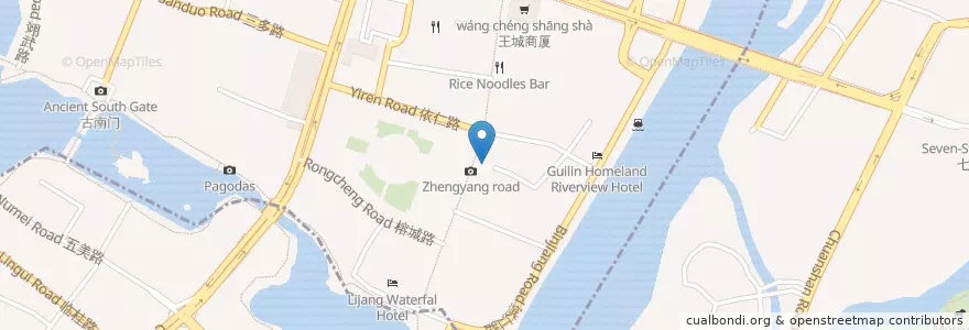Mapa de ubicacion de Xiao Chi en 중국, 광시 좡족 자치구, 桂林市, 秀峰区.