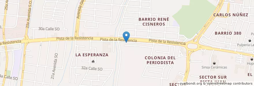 Mapa de ubicacion de Clínica Dental Matus en نيكاراجوا, Departamento De Managua, Managua (Municipio).