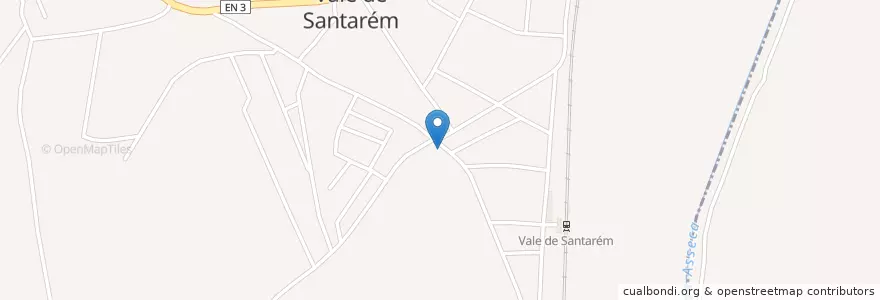 Mapa de ubicacion de Dom Tacho en ポルトガル, Santarém, Alentejo, Lezíria Do Tejo, Santarém, Vale De Santarém.