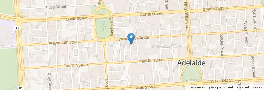 Mapa de ubicacion de Plus 82 GoGi en オーストラリア, 南オーストラリア, Adelaide, Adelaide City Council.