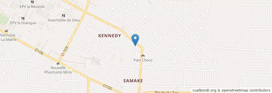 Mapa de ubicacion de Collège Eulalie Blah en Costa De Marfil, Abiyán, Abobo.