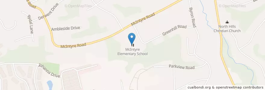 Mapa de ubicacion de McIntyre Elementary School en United States, Pennsylvania, Allegheny County, Ross Township.