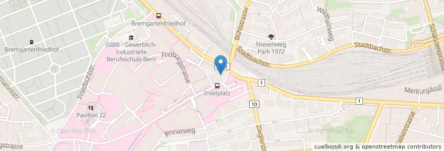 Mapa de ubicacion de Sultan Grill en Schweiz/Suisse/Svizzera/Svizra, Bern/Berne, Verwaltungsregion Bern-Mittelland, Verwaltungskreis Bern-Mittelland, Bern.