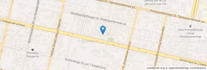 Mapa de ubicacion de Уральский банк реконструкции и развития en Russia, South Federal District, Krasnodar Krai, Krasnodar Municipality.