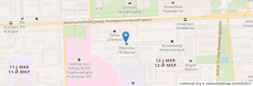 Mapa de ubicacion de Qiwi en Russia, South Federal District, Rostov Oblast, Rostov-On-Don.