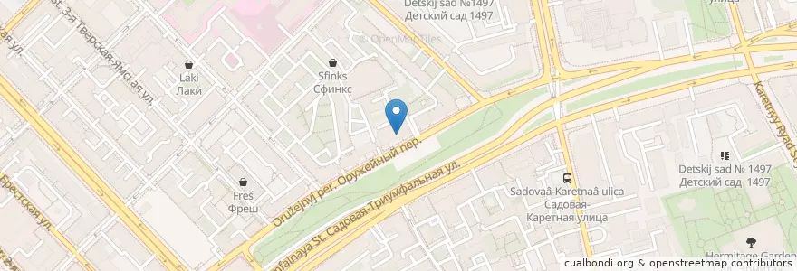 Mapa de ubicacion de Кофе муз en Russie, District Fédéral Central, Moscou, Центральный Административный Округ, Тверской Район.