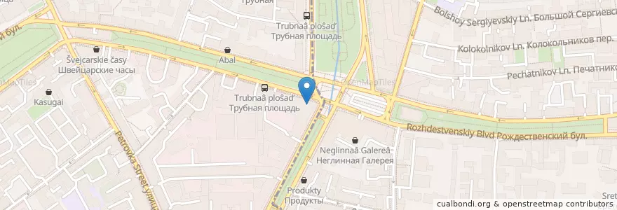 Mapa de ubicacion de Кофе муз en Rusia, Distrito Federal Central, Москва, Distrito Administrativo Central, Мещанский Район, Тверской Район.