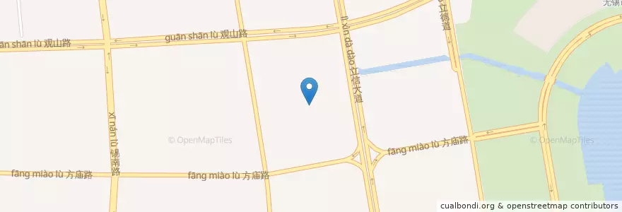 Mapa de ubicacion de Costa en China, Wuxi City, Binhu District.