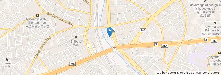 Mapa de ubicacion de 渋谷駅前(東口) en 日本, 東京都, 渋谷区.