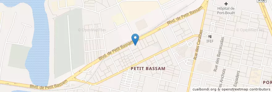 Mapa de ubicacion de Pharmacie Baltique en ساحل عاج, آبیجان, Port-Bouët.