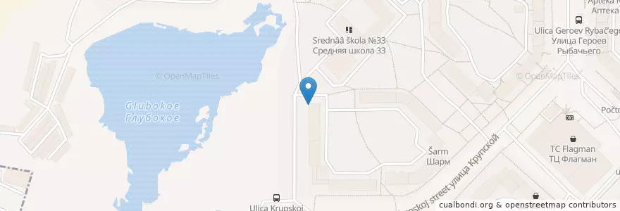 Mapa de ubicacion de Любимый город en Russie, District Fédéral Du Nord-Ouest, Oblast De Mourmansk, Городской Округ Мурманск.