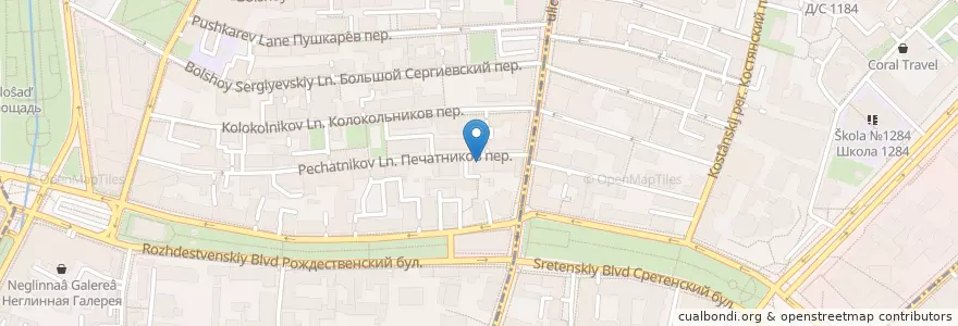 Mapa de ubicacion de Beauty Fabrika en Rusland, Centraal Federaal District, Moskou, Центральный Административный Округ, Мещанский Район.