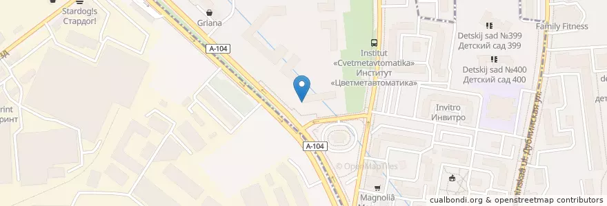 Mapa de ubicacion de Донер шеф en Rusland, Centraal Federaal District, Moskou, Северный Административный Округ, Бескудниковский Район.