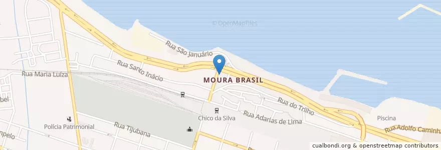 Mapa de ubicacion de Escola de tempo parcial Moura Brasil en Brazilië, Regio Noordoost, Ceará, Região Geográfica Intermediária De Fortaleza, Microrregião De Fortaleza, Fortaleza.
