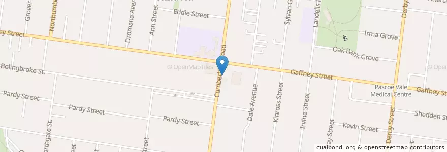 Mapa de ubicacion de N'Joy Cafe on Cumberland en Australie, Victoria, City Of Moreland.