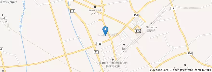 Mapa de ubicacion de ニッポンレンタカー en Japón, Prefectura De Ehime, 新居浜市.