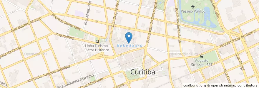 Mapa de ubicacion de Feirinha do Largo (Domingo Manhã) en Brasilien, Süden, Paraná, Região Geográfica Intermediária De Curitiba, Região Metropolitana De Curitiba, Microrregião De Curitiba, Curitiba.