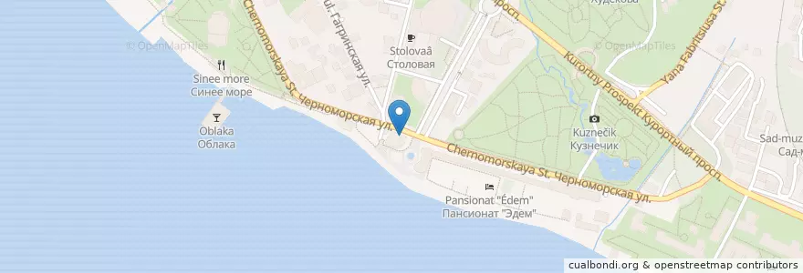 Mapa de ubicacion de Паровоз кальянная en Rusland, Zuidelijk Federaal District, Kraj Krasnodar, Городской Округ Сочи.
