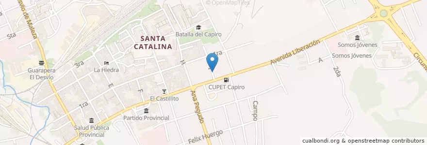 Mapa de ubicacion de El Paraiso en Cuba, Villa Clara, Santa Clara, Ciudad De Santa Clara.