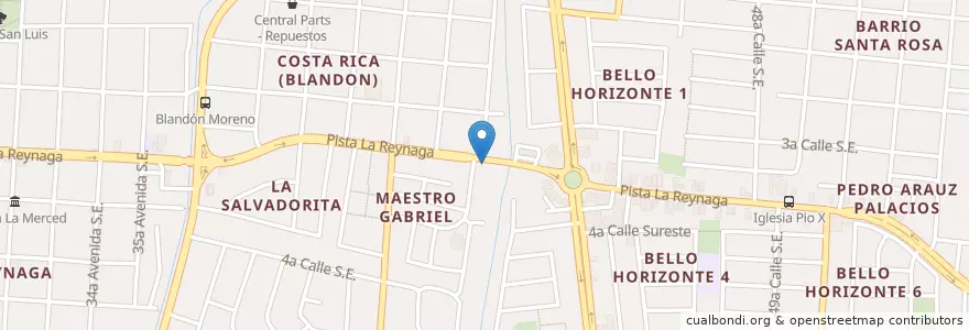 Mapa de ubicacion de Buffete Rinconcito del Sabor en Nicaragua, Departamento De Managua, Managua (Municipio).