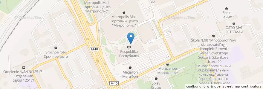 Mapa de ubicacion de My gelato en Russia, Distretto Federale Centrale, Москва, Северный Административный Округ, Войковский Район.