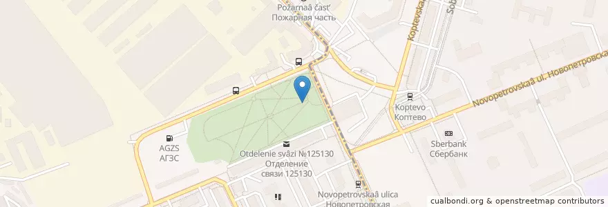 Mapa de ubicacion de Городской туалет en Rusia, Центральный Федеральный Округ, Москва, Северный Административный Округ, Район Коптево.