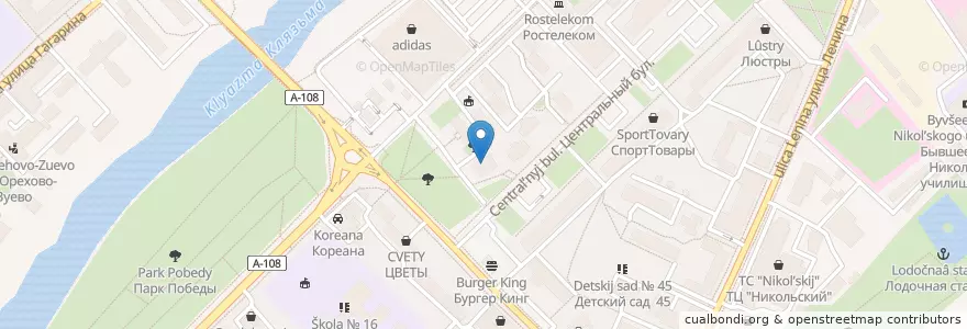 Mapa de ubicacion de 1 городской отдел милиции en Rusland, Centraal Federaal District, Oblast Moskou, Орехово-Зуевский Городской Округ.