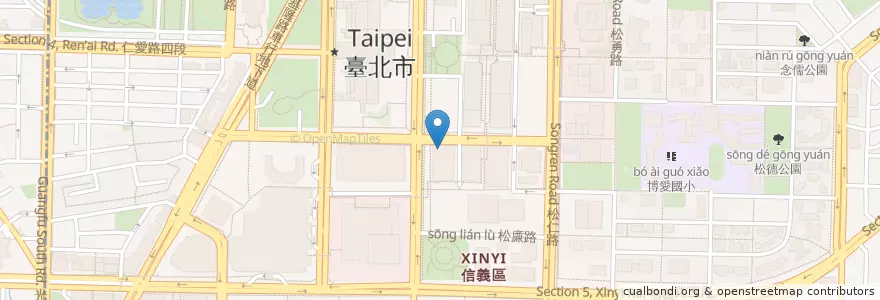 Mapa de ubicacion de Honey Secret 甜蜜密 - 台北信義店 en Taiwan, Neu-Taipeh, Taipeh, Xinyi.