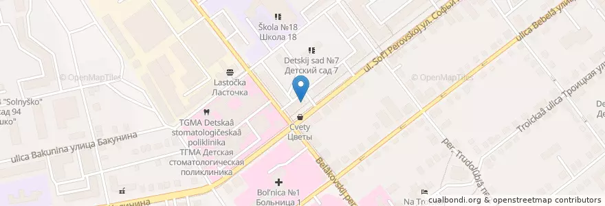 Mapa de ubicacion de Планета Здоровья en Russland, Föderationskreis Zentralrussland, Oblast Twer, Городской Округ Тверь, Калининский Район.